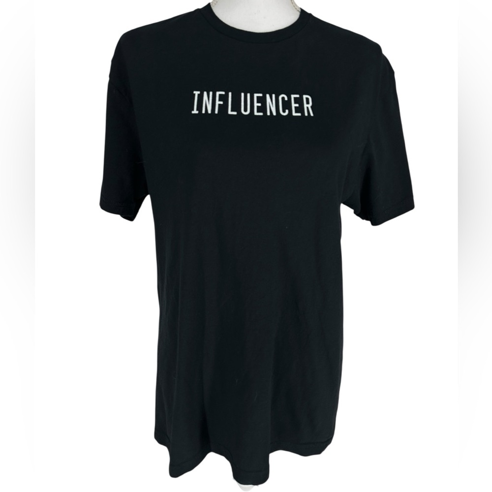 “Influencer” 100% Cotton T-Shirt / Medium / Goth Emo / brand: GOODIE TWO SLEEVES